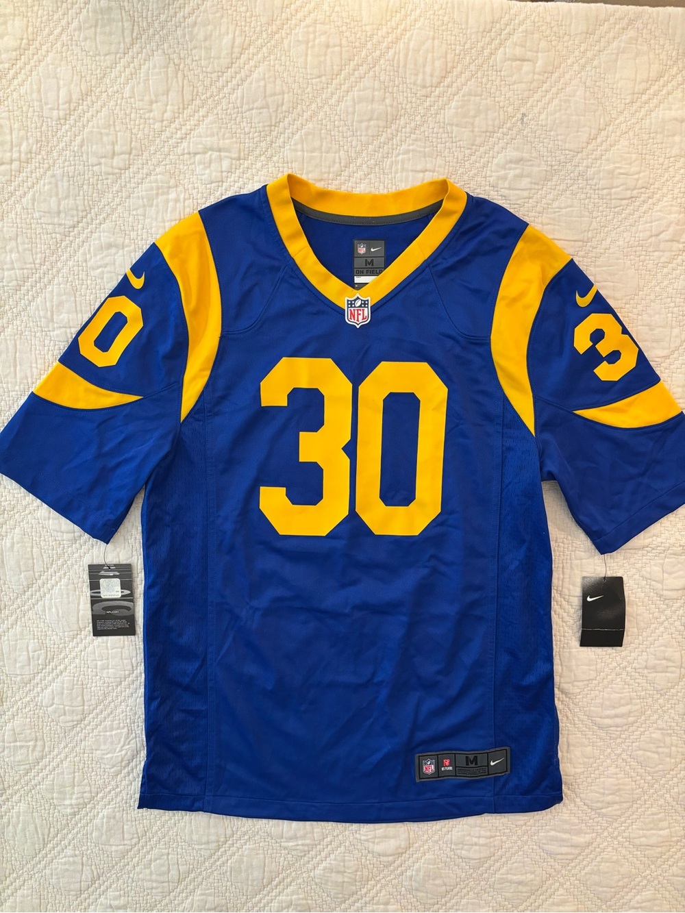 NWT Nike On Field Mens M Todd Gurley Los Angeles Rams #30 Football Jersey NFL